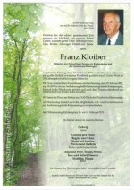 Der OÖTTV trauert um sein Ehrenmitglied Franz Kloiber